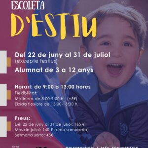 ESCOLETA D'ESTIU 2026 - SANTA ANA