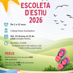 ESCOLETA D'ESTIU 2026 - MAUX